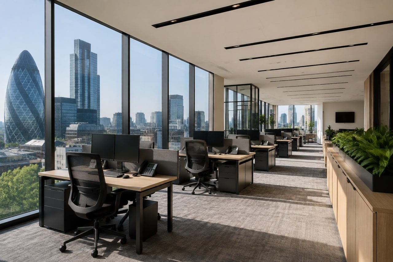Modern London office fitted with premium ergonomic task chairs